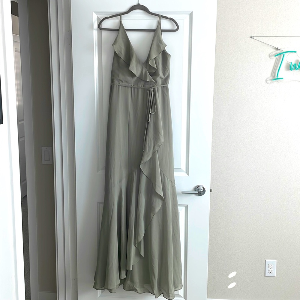 Jenny Yoo sage green Ensley dress - size 8